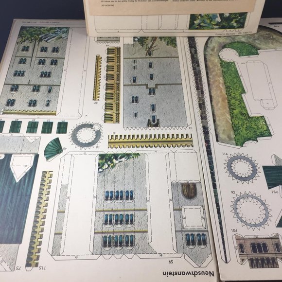 Vintage Castle Model Book Schloss Neuschwanstien German Edition JR Schreiber - Picture 7 of 10